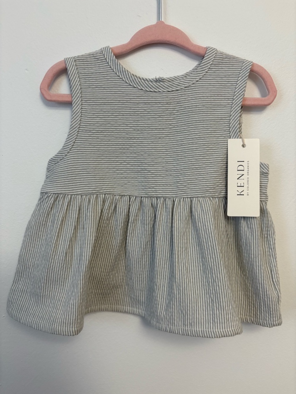 Colored Organics Baby Everyday Striped Peplum Tank Top
